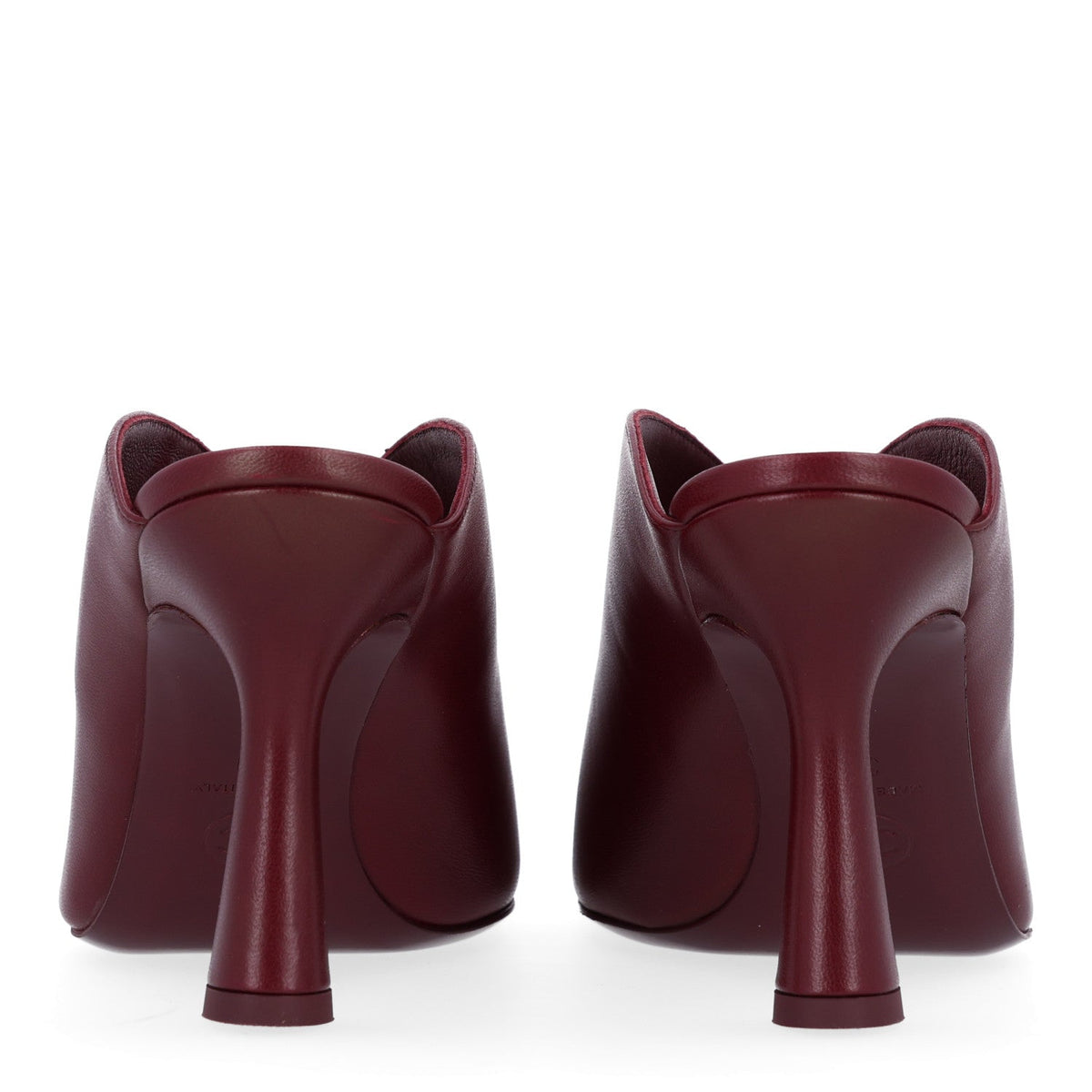 Lambskin CC Mules 38.5 Dark Burgundy Light Green