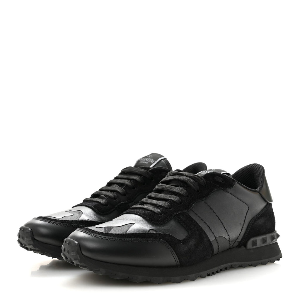 Nappa Suede Camouflage Mens Rockrunner Sneakers 41 Black