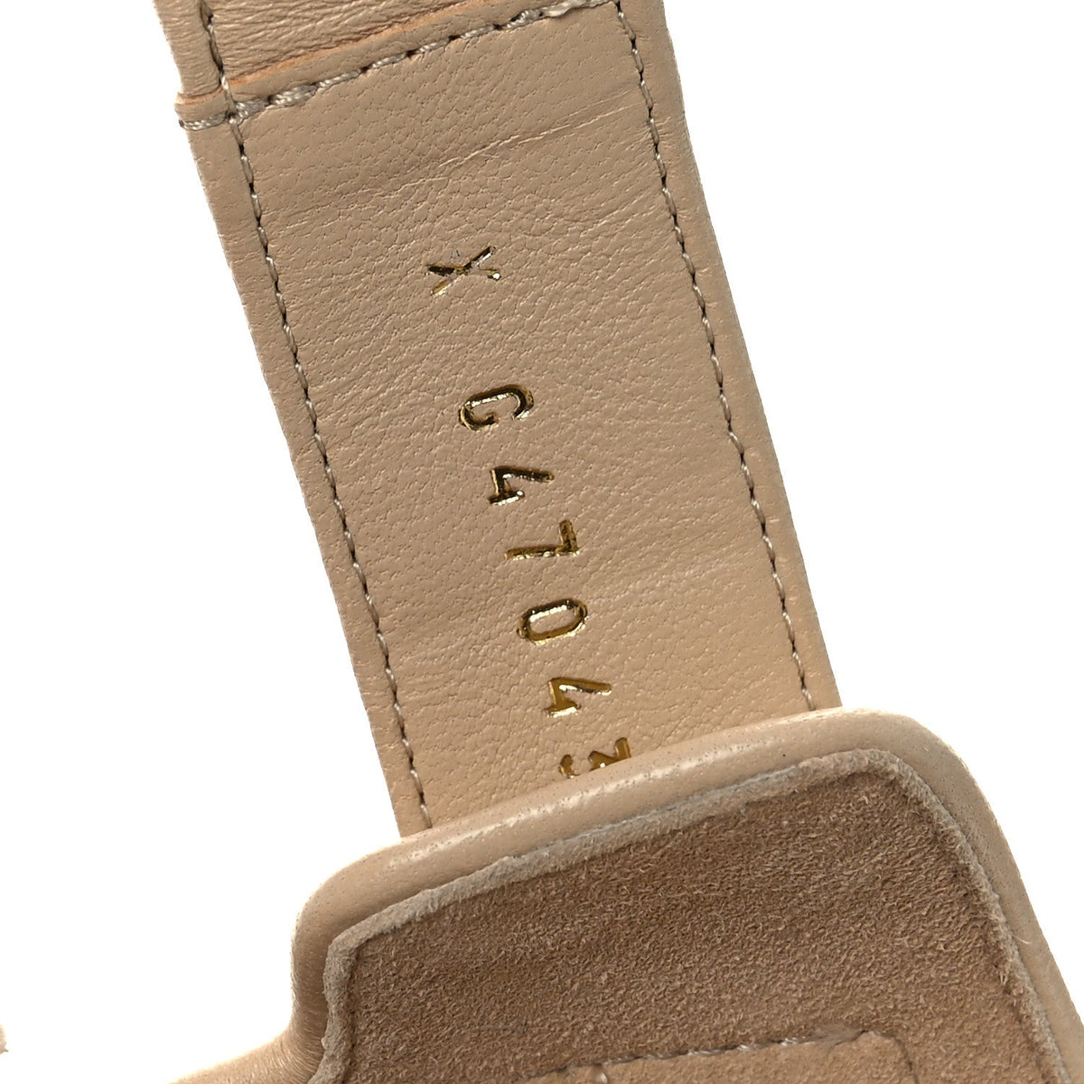 Lambskin Velcro Crystal CC Mules 40 Beige