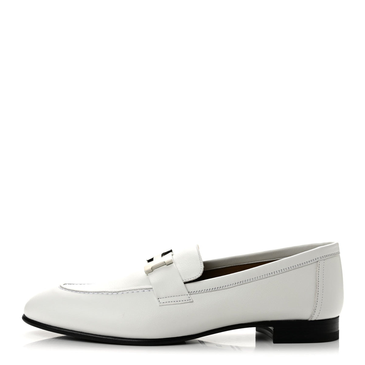 Calfskin Womens Paris Loafers 38 White