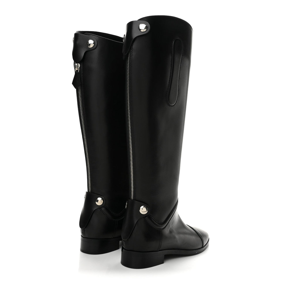 Calfskin Hippique Riding Boots 35 Black