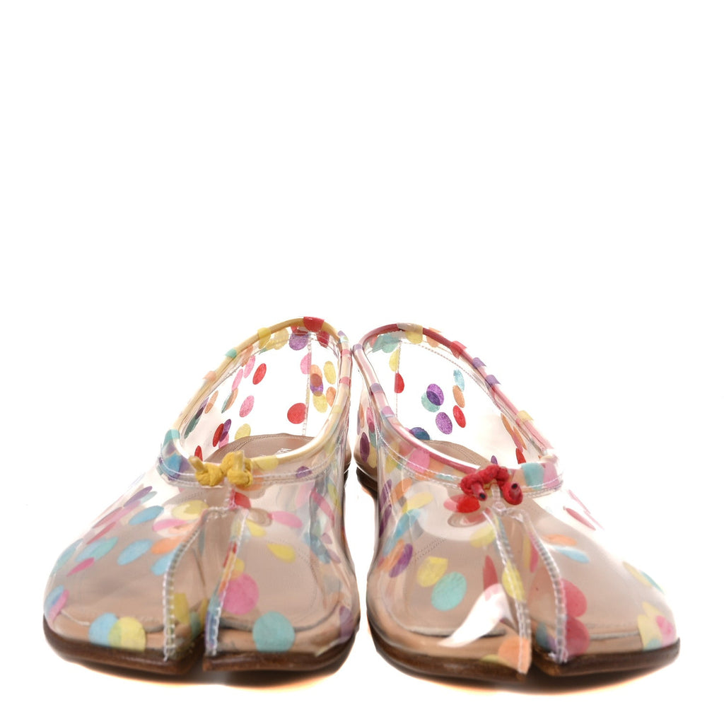 PVC Confetti Printed Tabi Ballerina Flats 37.5 Multicolor