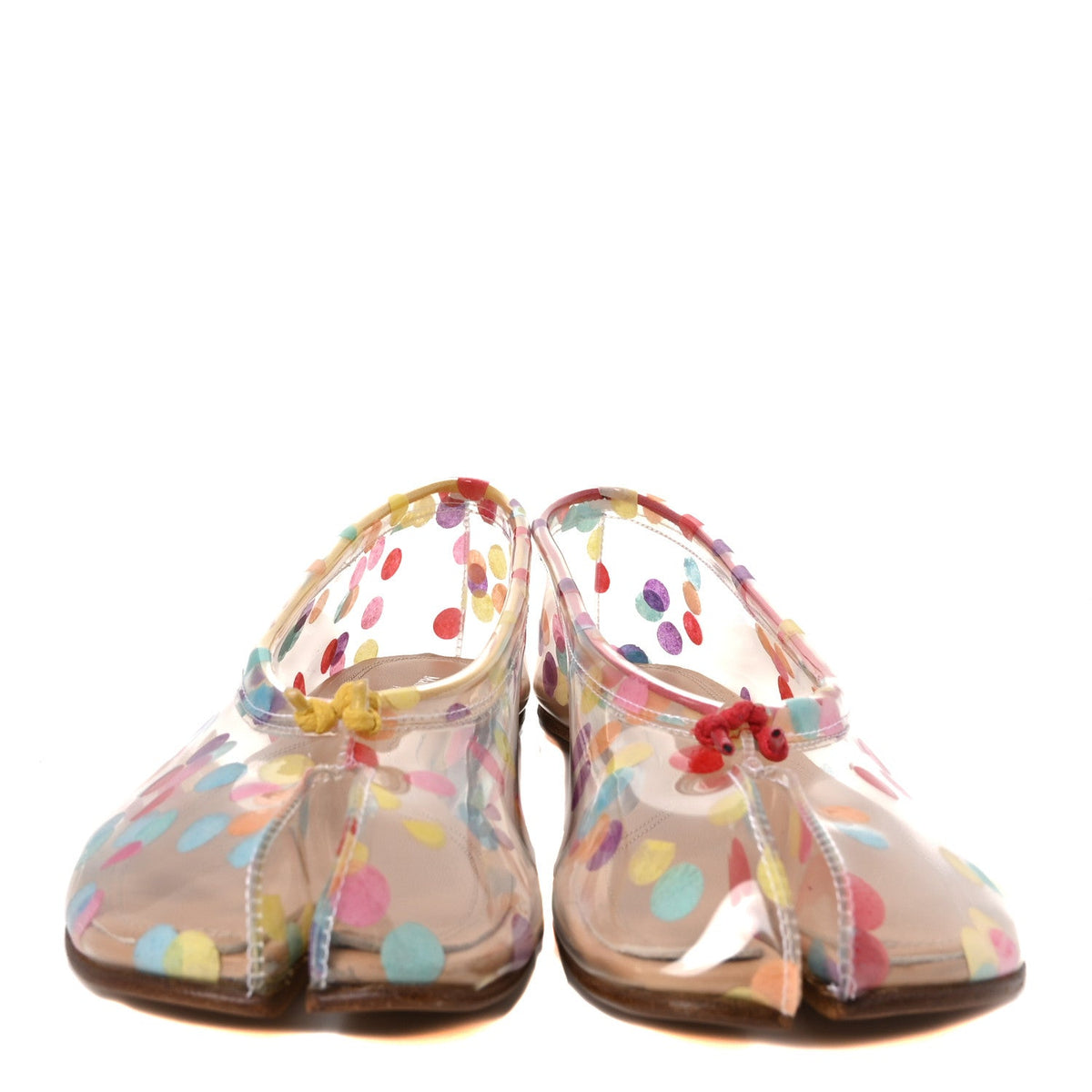 PVC Confetti Printed Tabi Ballerina Flats 37.5 Multicolor