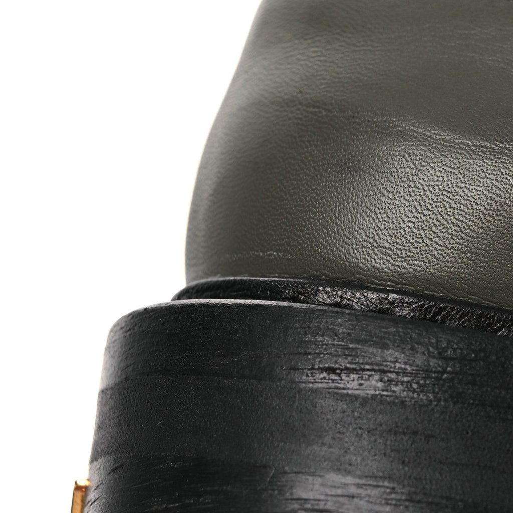 Calfskin Beaubourg Ankle Boots 39 Black Green