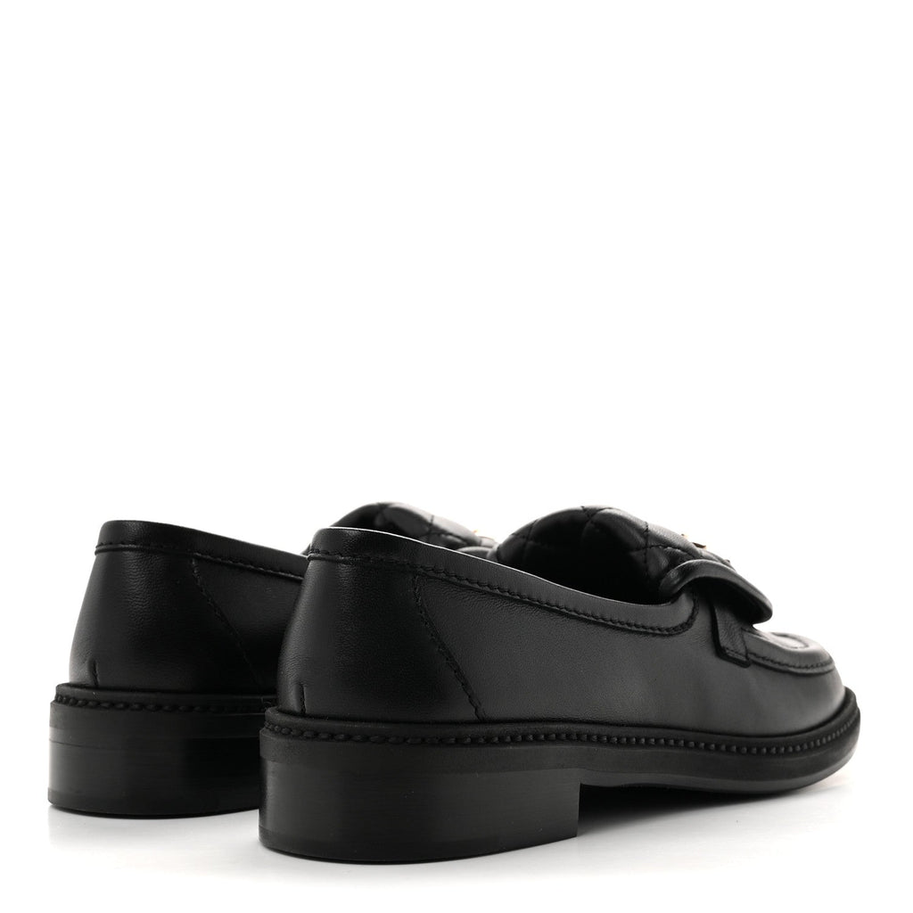 Lambskin Quilted CC Turnlock Loafers 36.5 Black