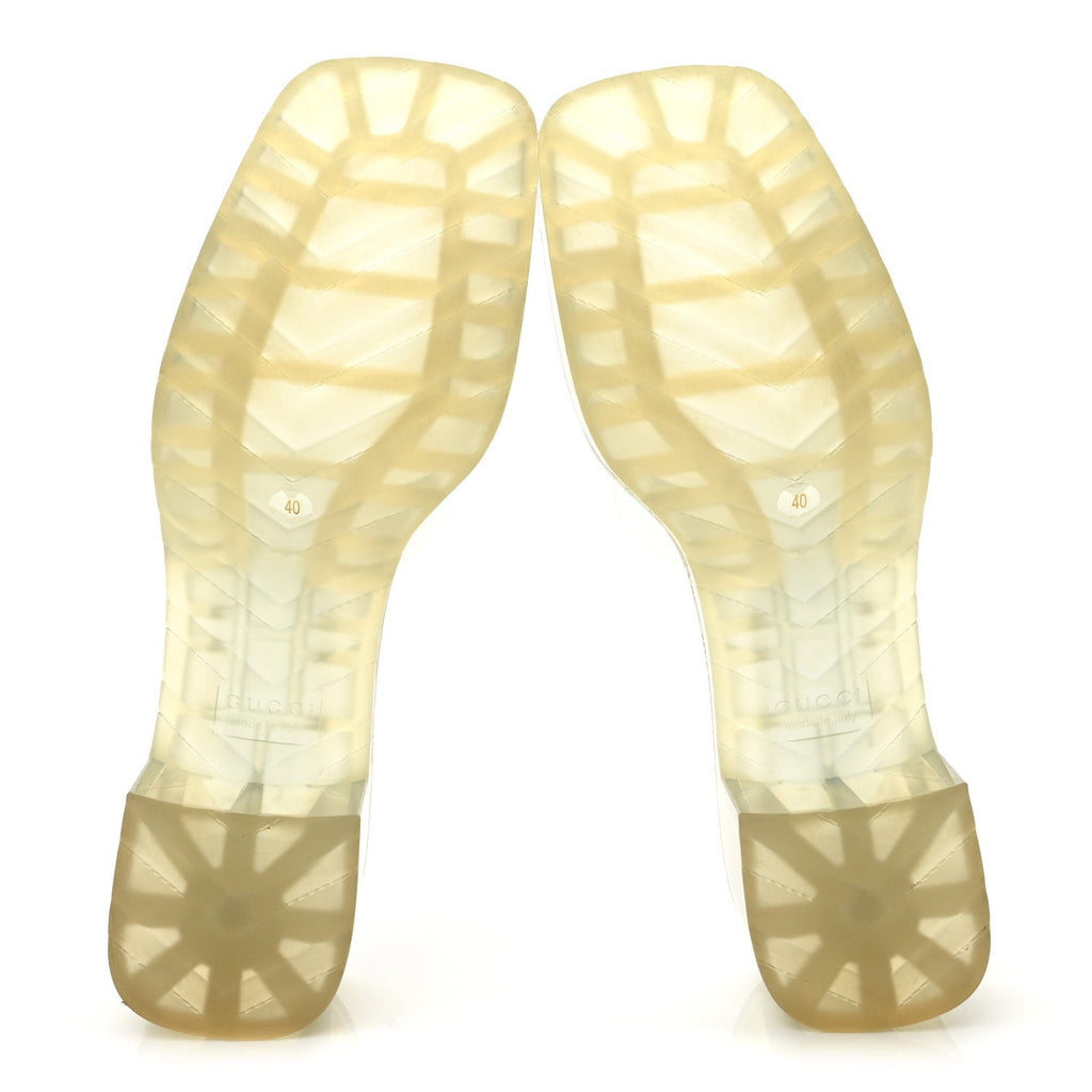 Rubber Gucci Logo Womens Platform 20/60mm Slide Sandals 40 Transparent