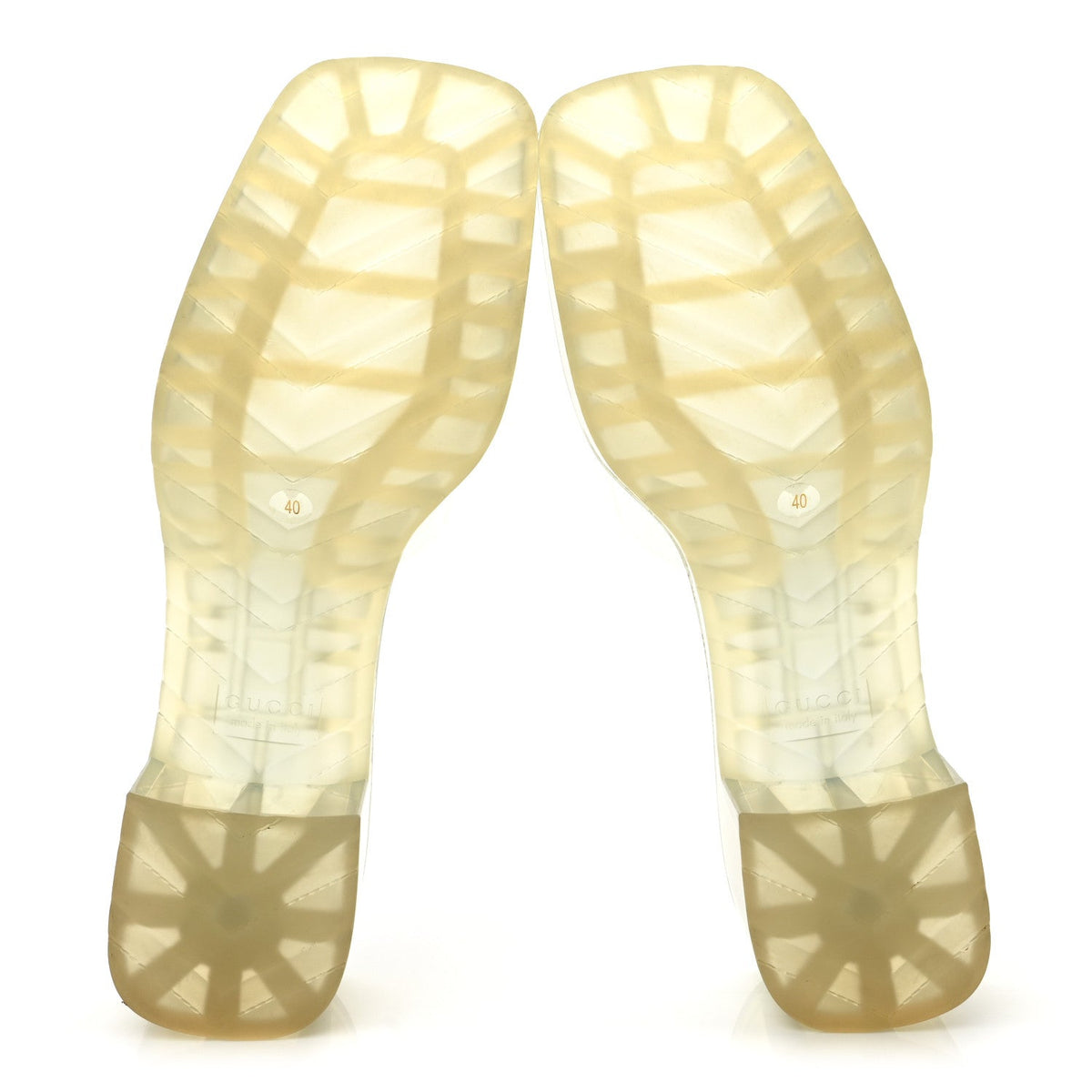 Rubber Gucci Logo Womens Platform 20/60mm Slide Sandals 40 Transparent