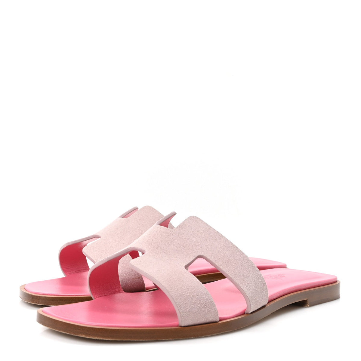 Suede Goatskin Oran Sandals 38 Rose Porcelaine