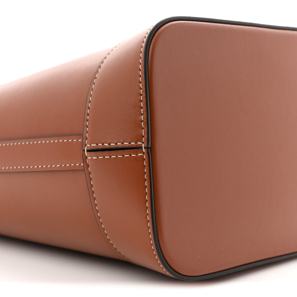 Smooth Calfskin Small Cuir Triomphe Bucket Bag Tan