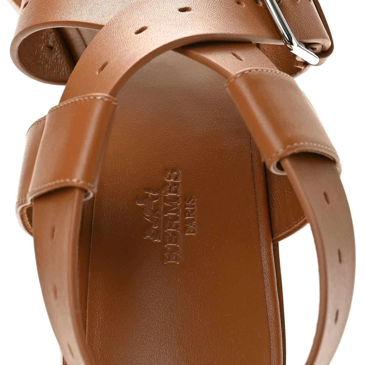 Calfskin Milly 40 Sandals 40 Naturel