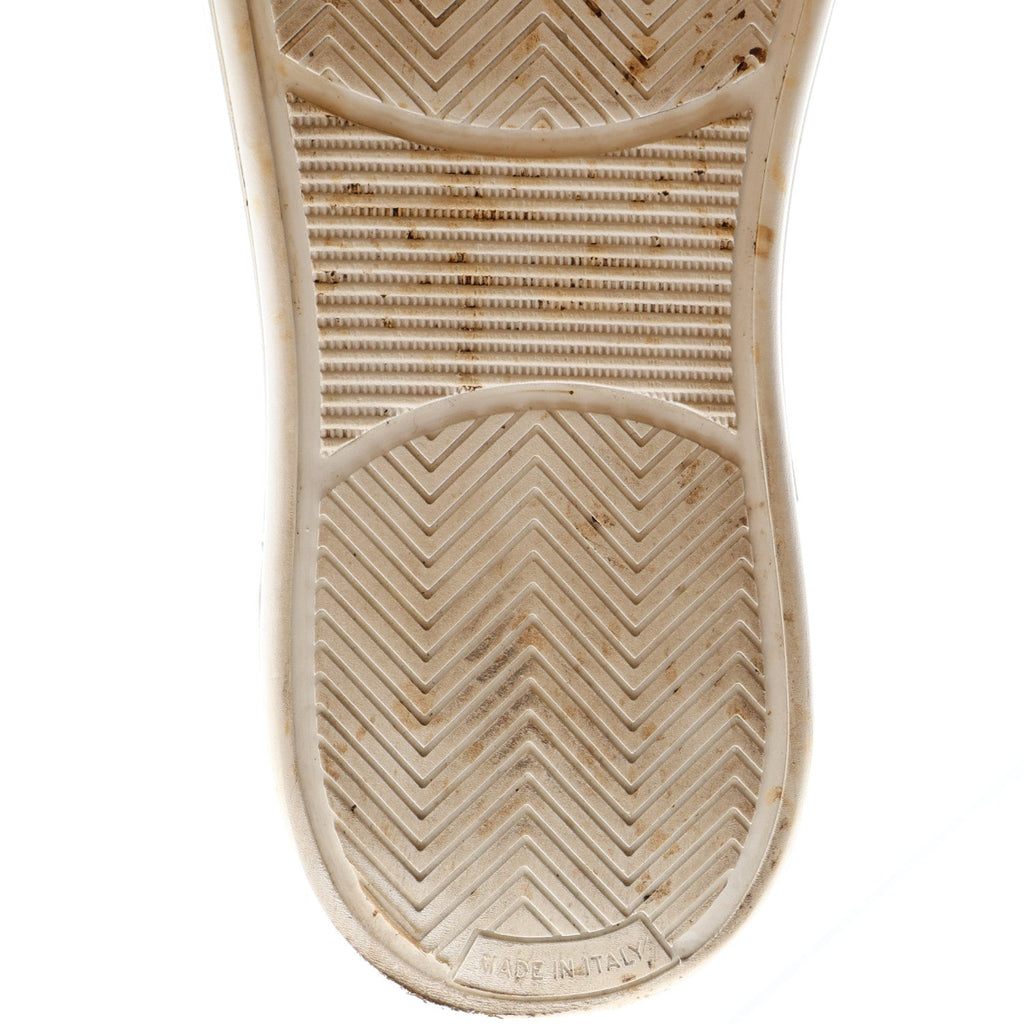 Laminated Calfskin CC Womens Sneakers 38.5 Golden