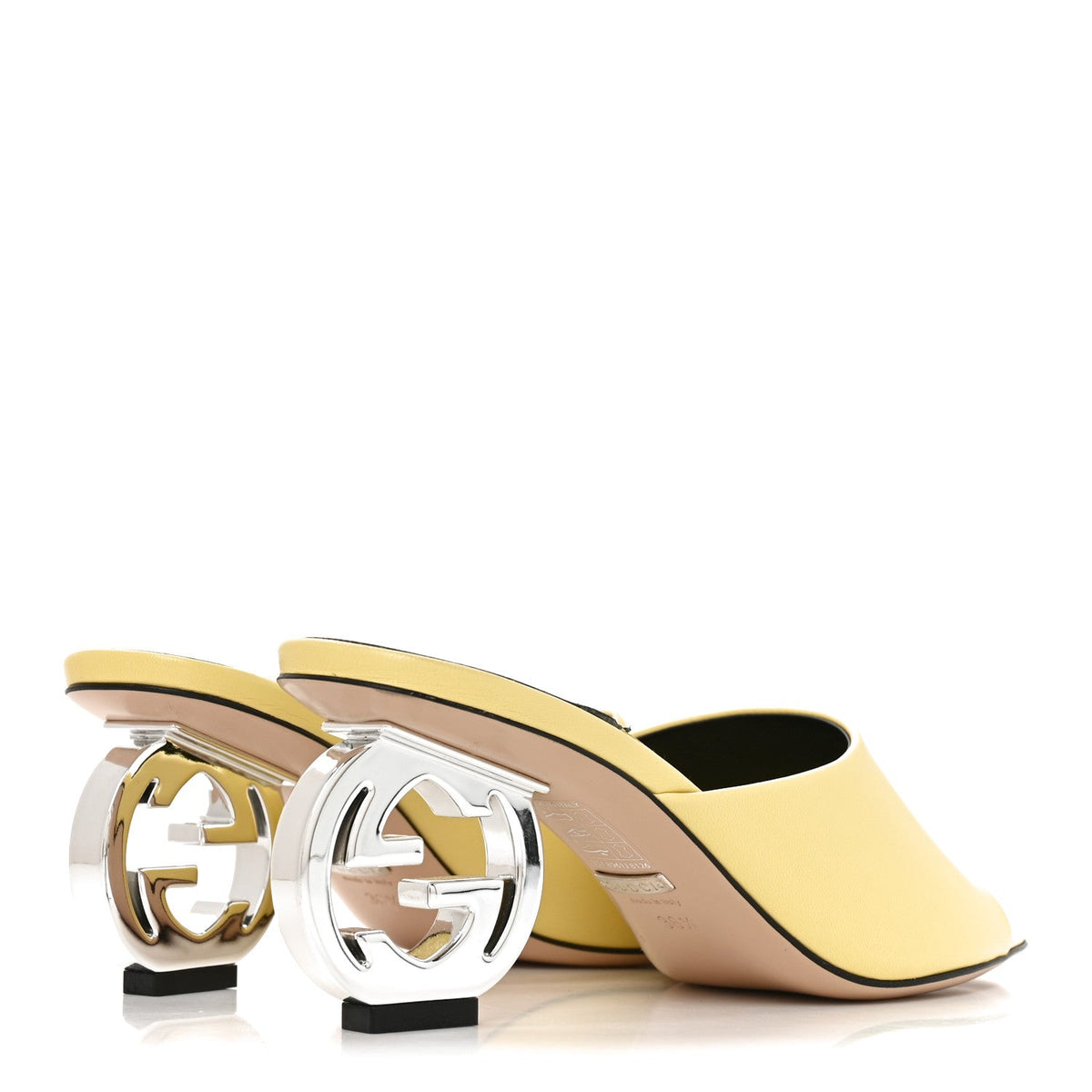 Malaga Kid Interlocking G Sandals 36.5 Banana