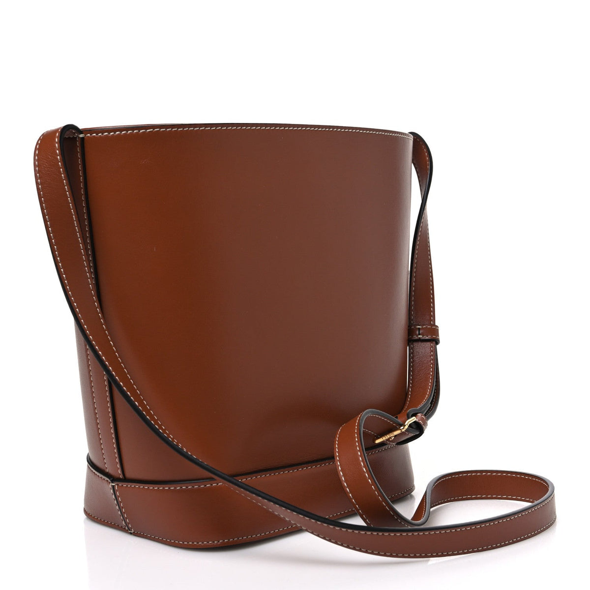 Smooth Calfskin Small Cuir Triomphe Bucket Bag Tan