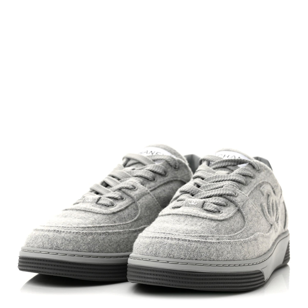 Wool Mixed Fibers Womens CC Sneakers 38 Light Grey