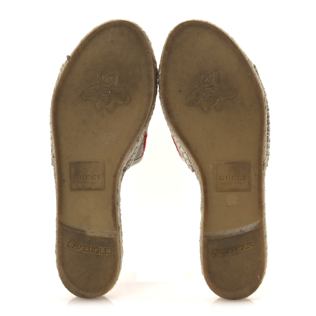 Linen Psychedelic Mini GG Espadrille Slide Sandals 39 Multicolor