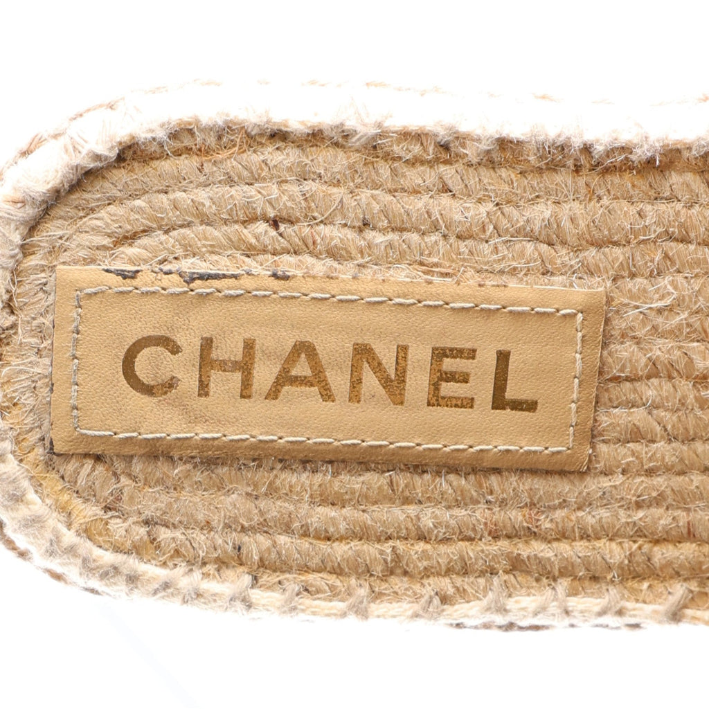 Denim CC Espadrille Mules 41 White Black