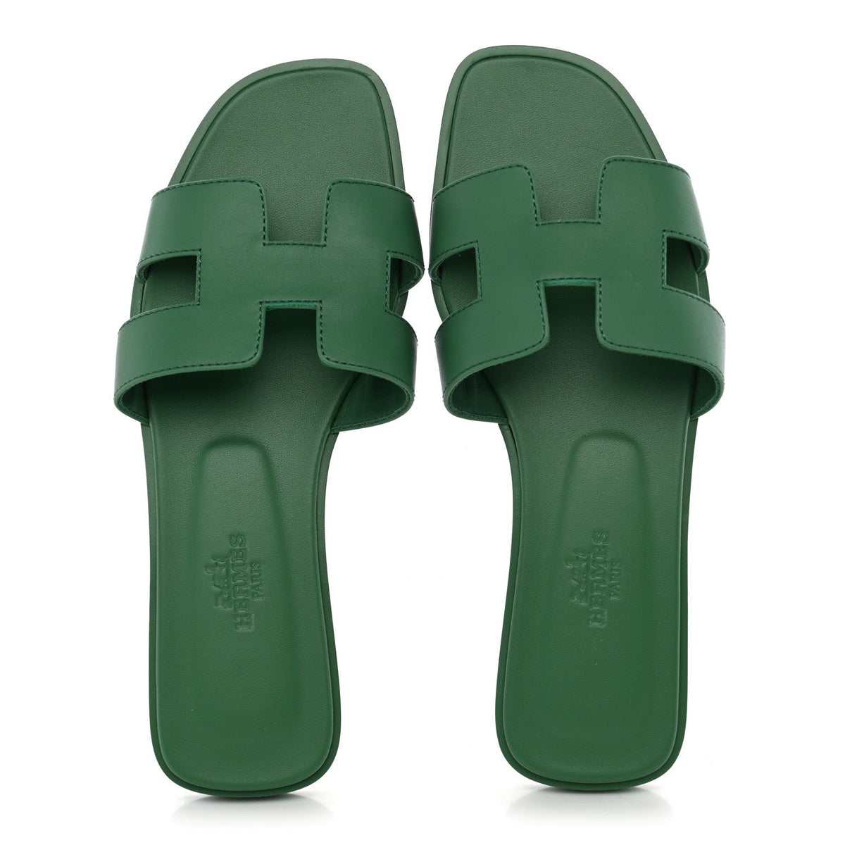Calfskin Oran Sandals 36 Vert Electrique