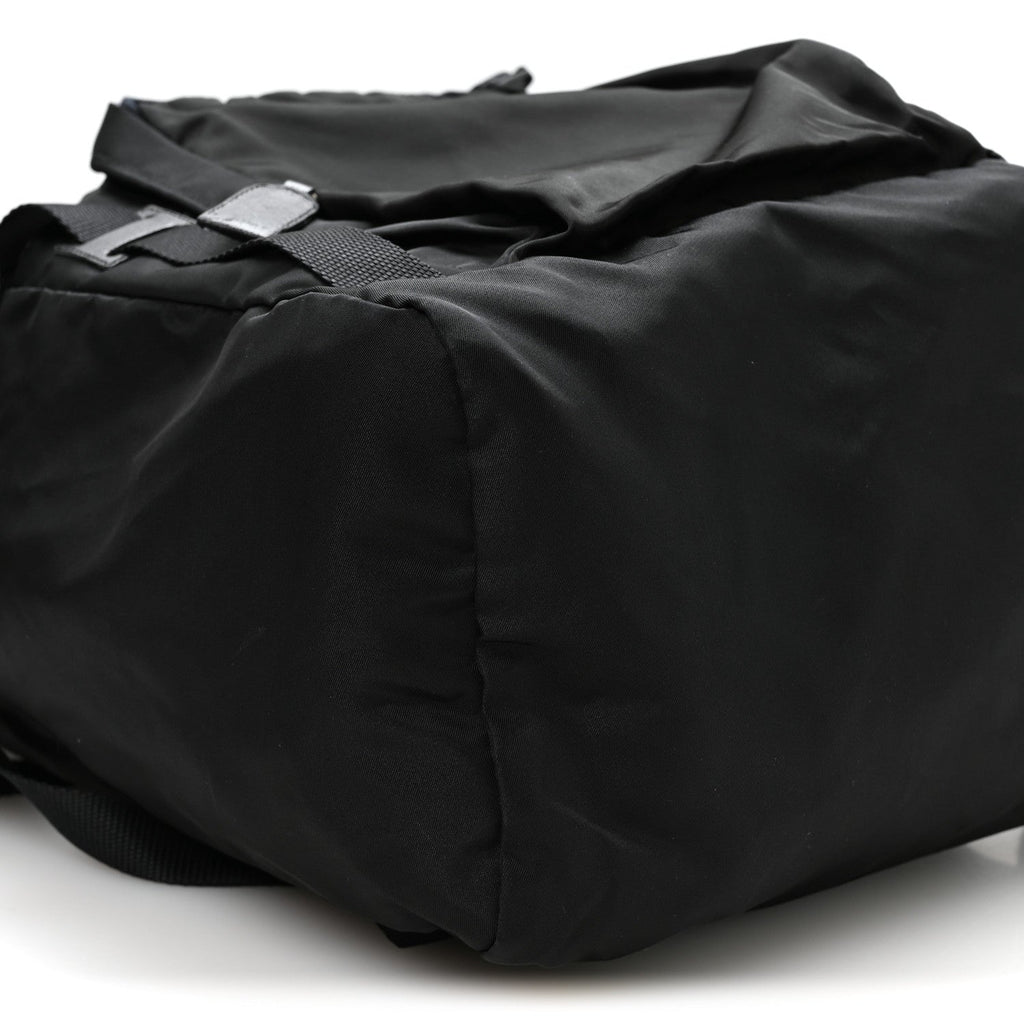 Tessuto Nylon Montagna Double Buckle Backpack Black