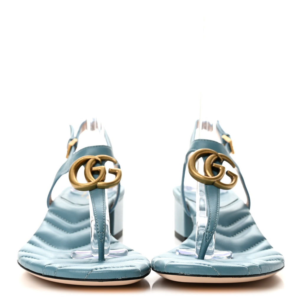 Nappa Matelasse Double G 35mm Thong Sandals 37.5 Sweet Blue