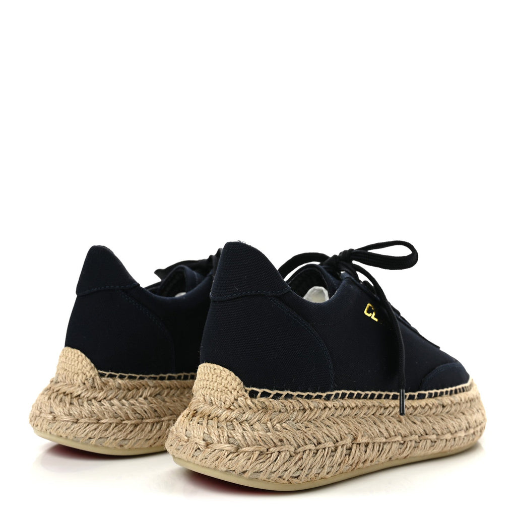 Toile Calfskin Espasneak Flat Sneaker 36 Obscur