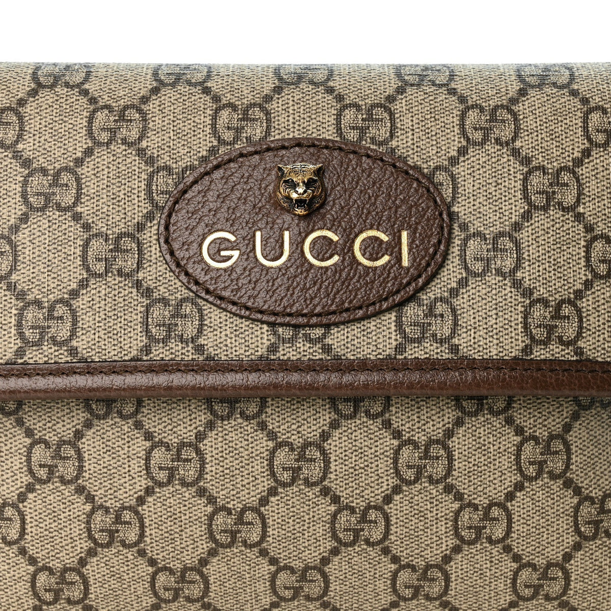 GG Supreme Monogram Neo Vintage Web Belt Bag Brown