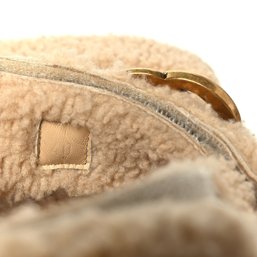 Merino Wool Interlocking G Dad Sandals 40 Butterscotch
