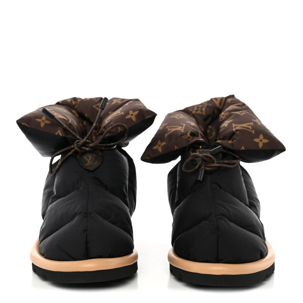 Nylon Monogram Pillow Comfort Ankle Boot 37 Black