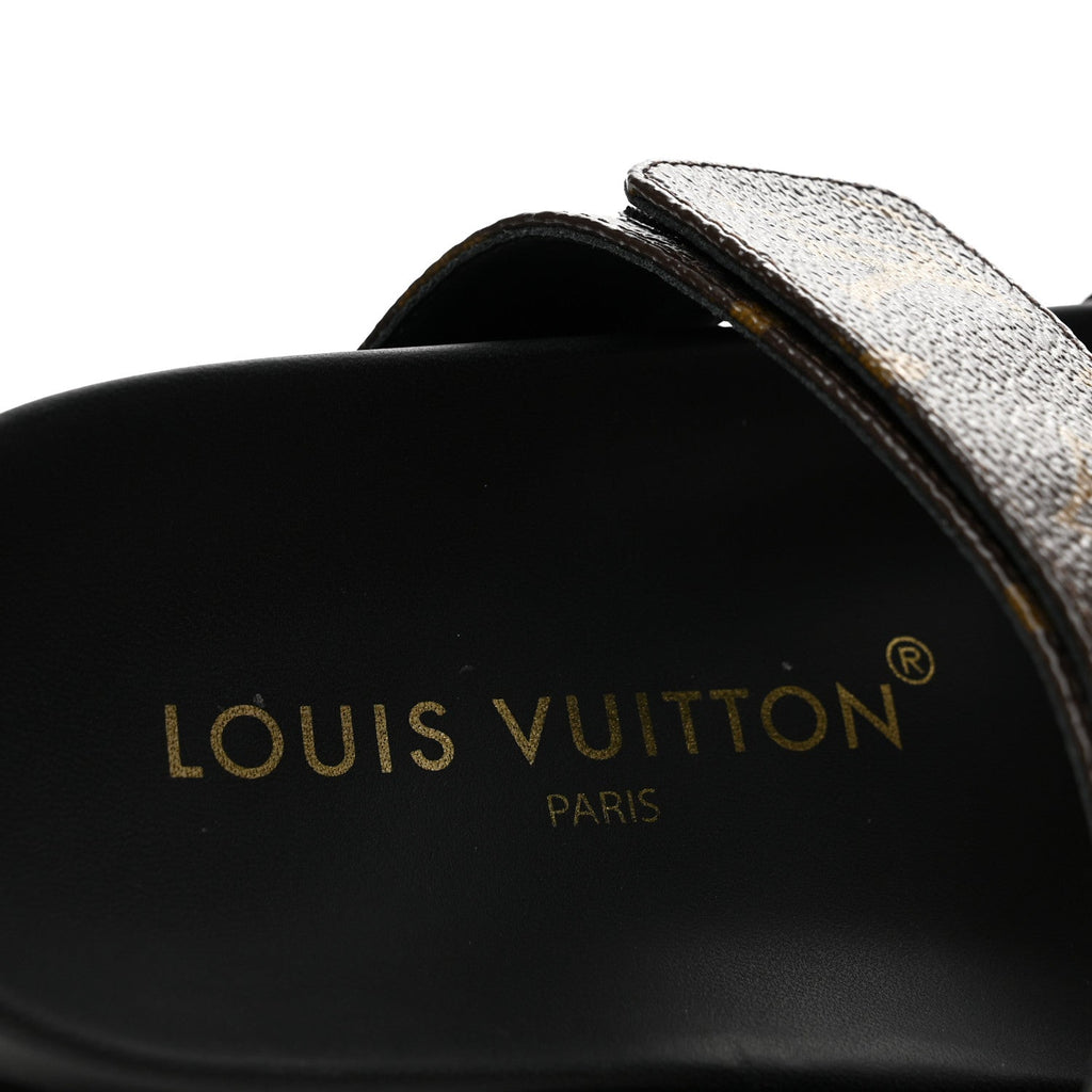 Monogram Bom Dia Mule Sandals 35.5 Black