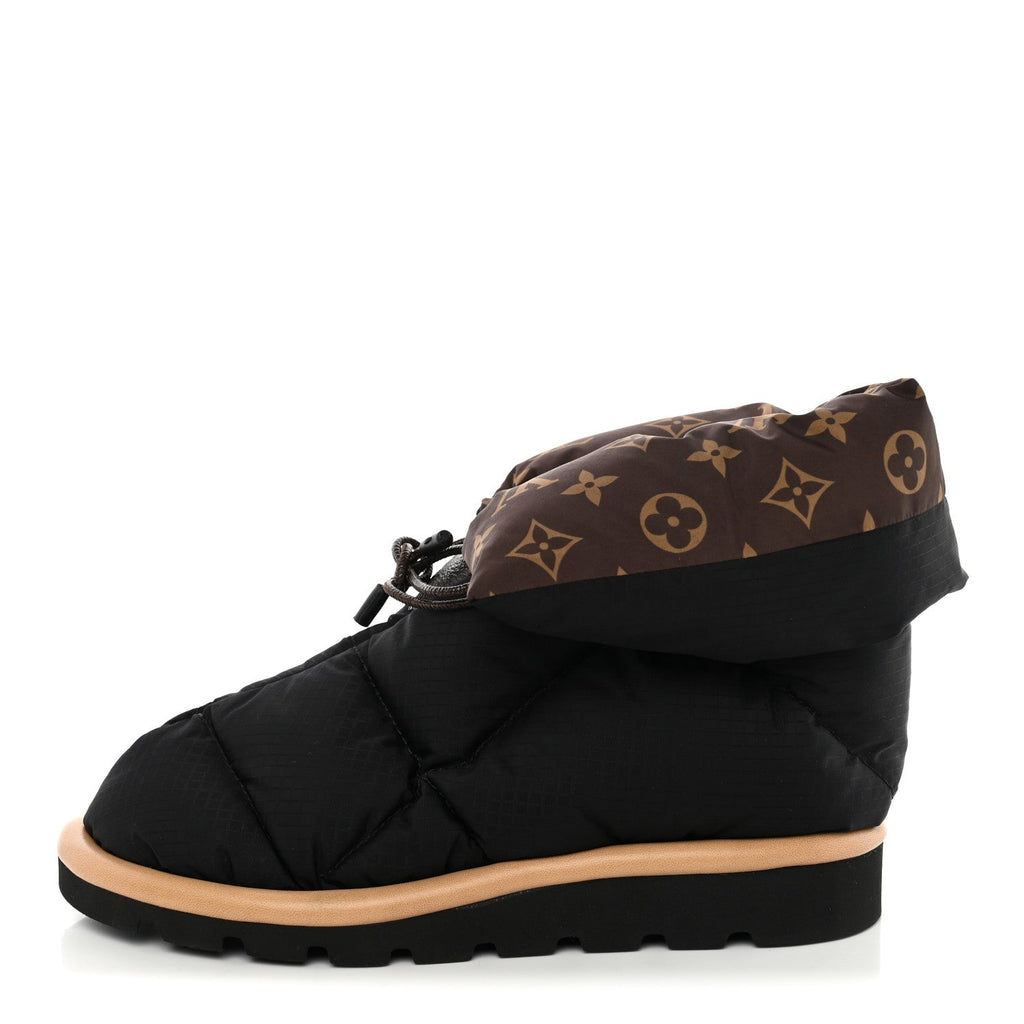 Nylon Monogram Pillow Comfort Ankle Boot 37 Black