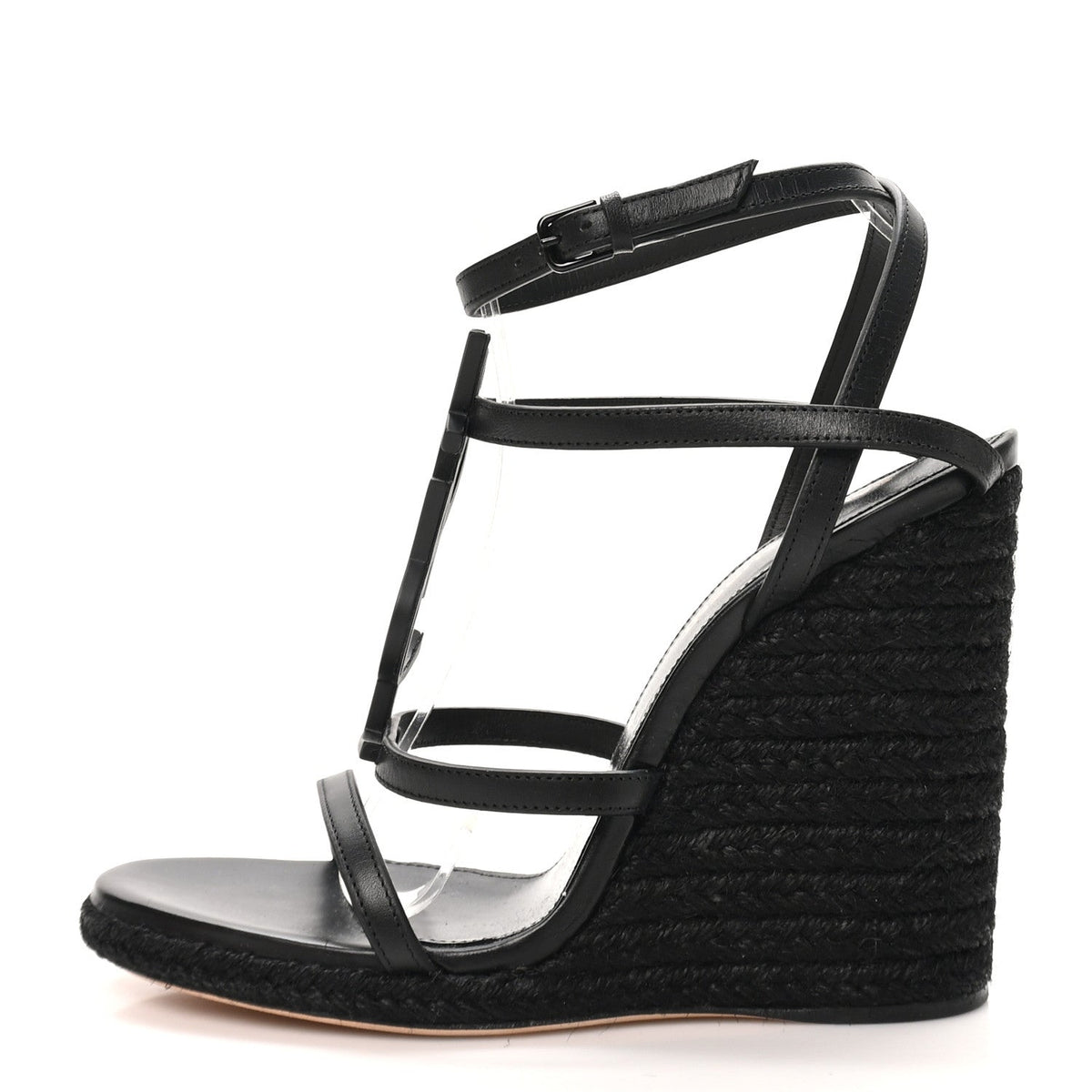 Calfskin Cassandra Espadrille 105mm Wedges 36 Black