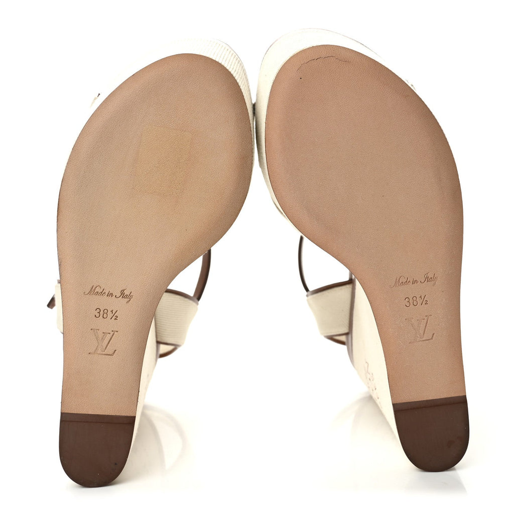 Denim Articles de Voyage Wedges 38.5 Ecru