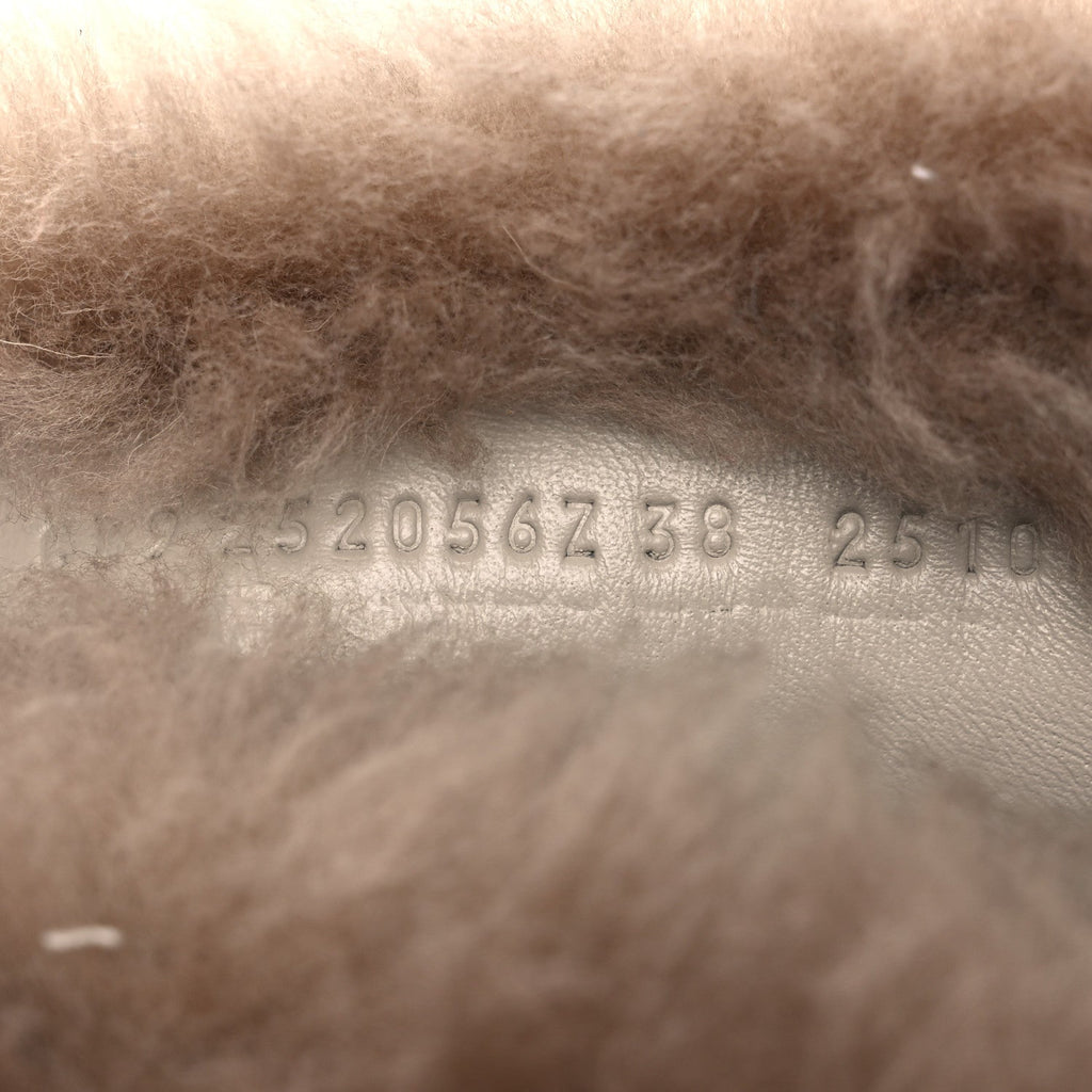 Shearling Calfskin Latitude 30 Ankle Boots 38 Beige Galet