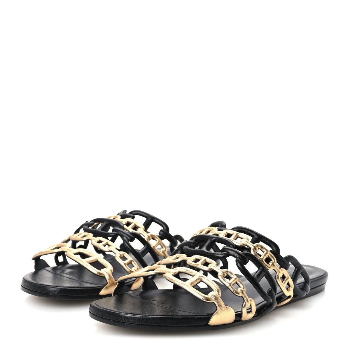 Nappa Thalassa Sandals 37 Black Doré