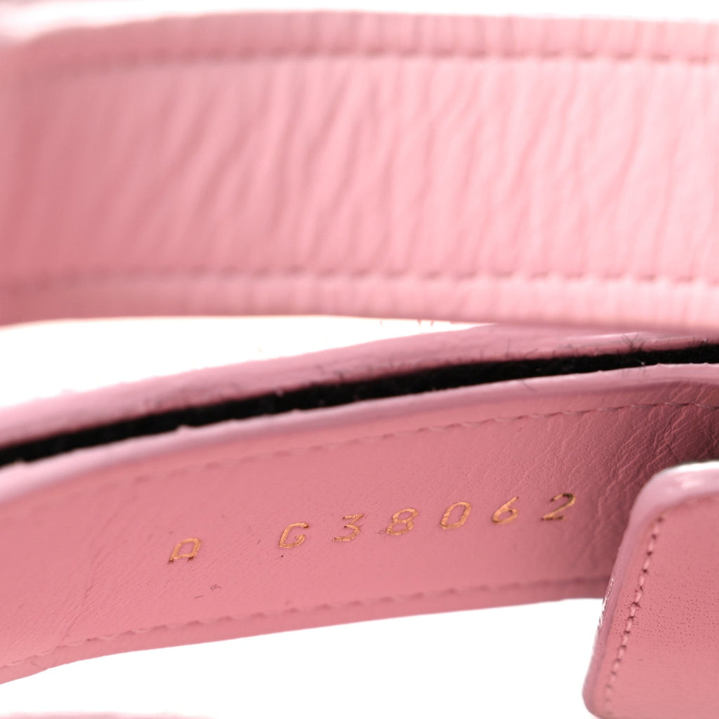 Suede Calfskin Velcro Flat Sandals 39 Light Pink