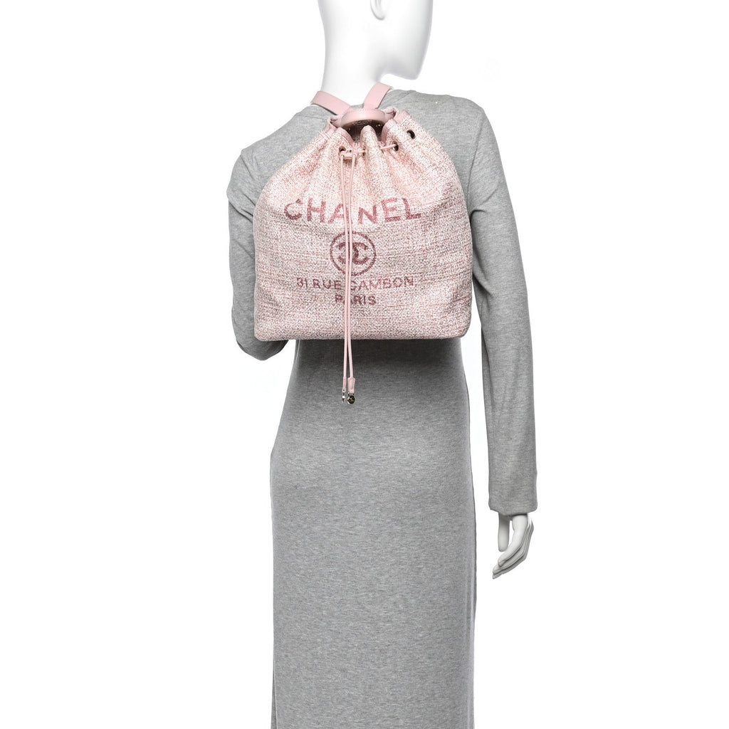Canvas Large Deauville Backpack Pink