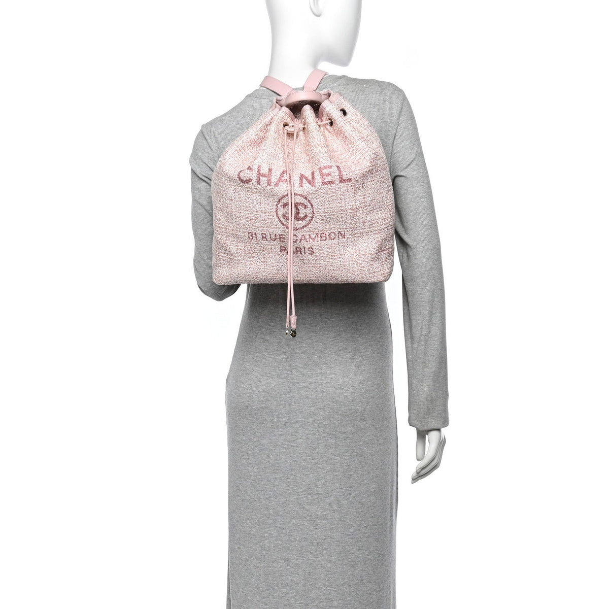 Canvas Large Deauville Backpack Pink