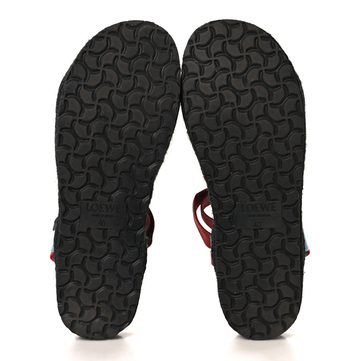 Raffia Paula's Ibiza Strappy Espadrille Sandals 40 Black Multicolor