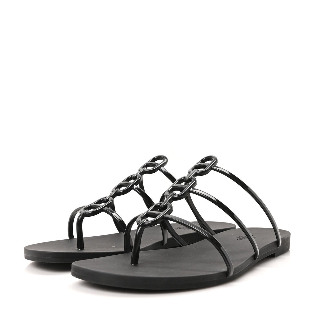 Rubber Womens Mykonos Sandals 39 Black