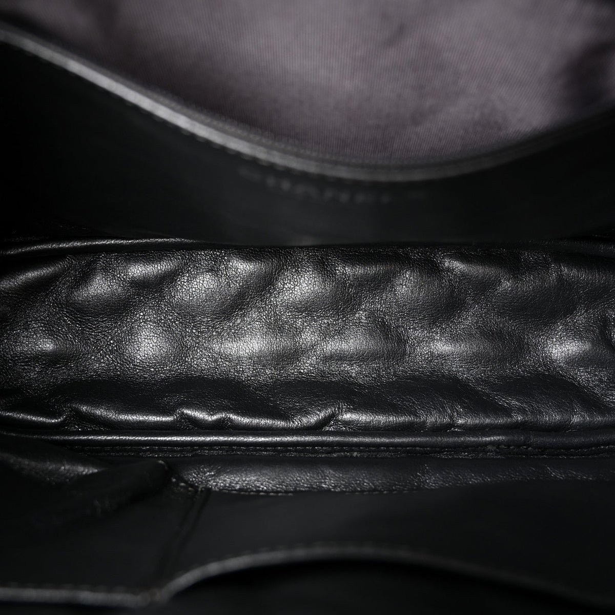 Metallic Aged Calfskin Quilted Medium Reissue Camera Case Dark Silver