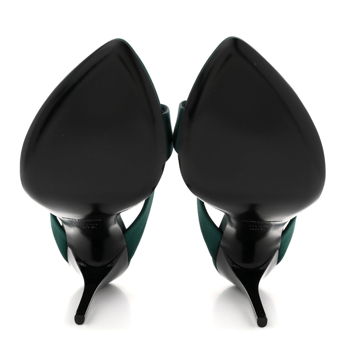 Crepe Satin Martha Mule 110 Sandals 35.5 Dorian Green