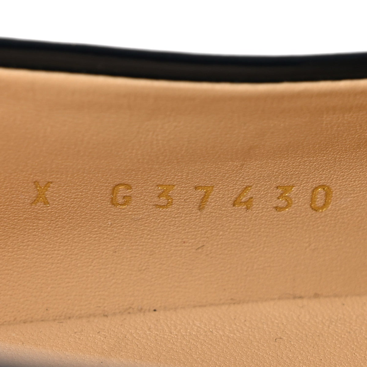 Shiny Calfskin Logo Loafers 36.5 Navy Blue