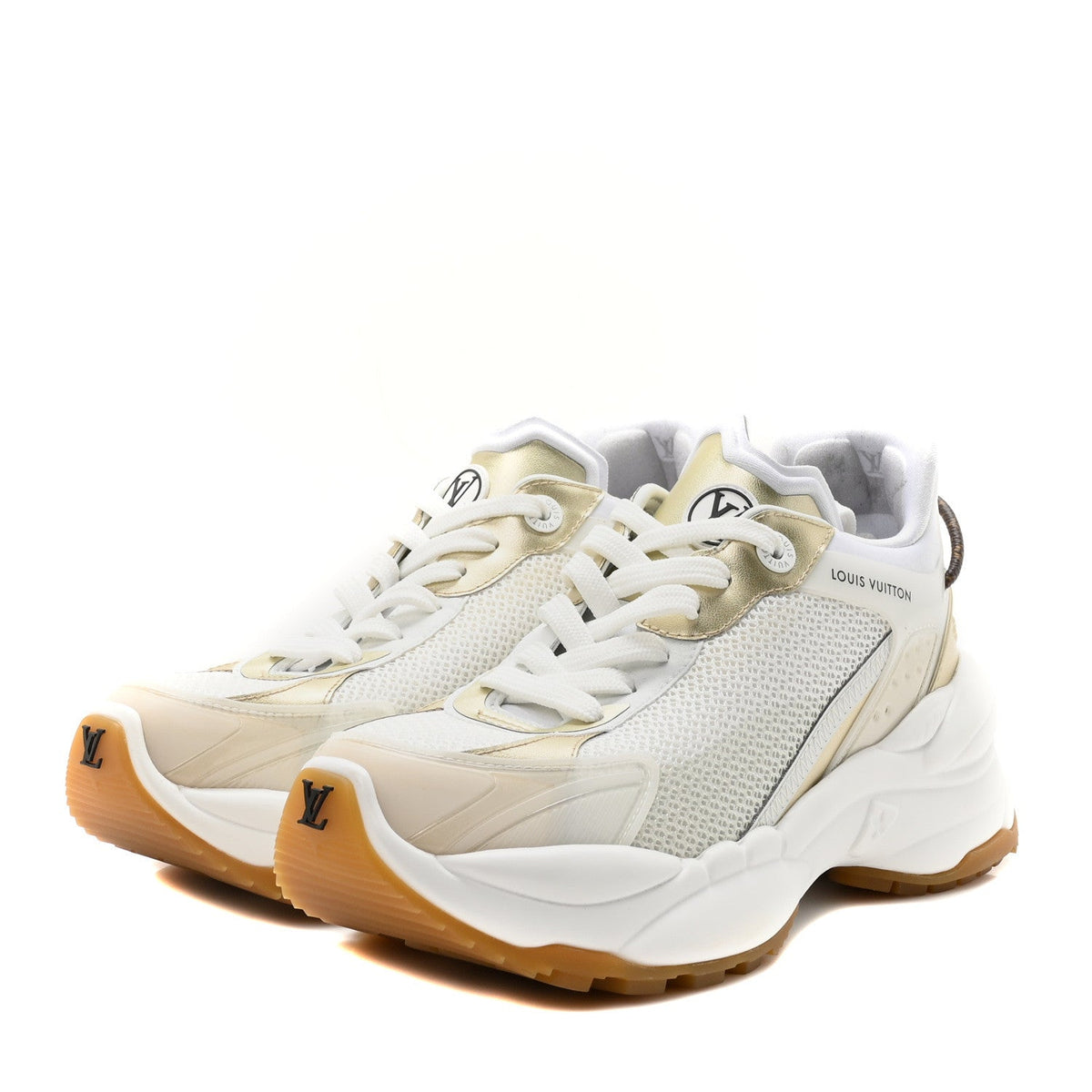 Monogram Calfskin Run 55 Sneakers 37 White