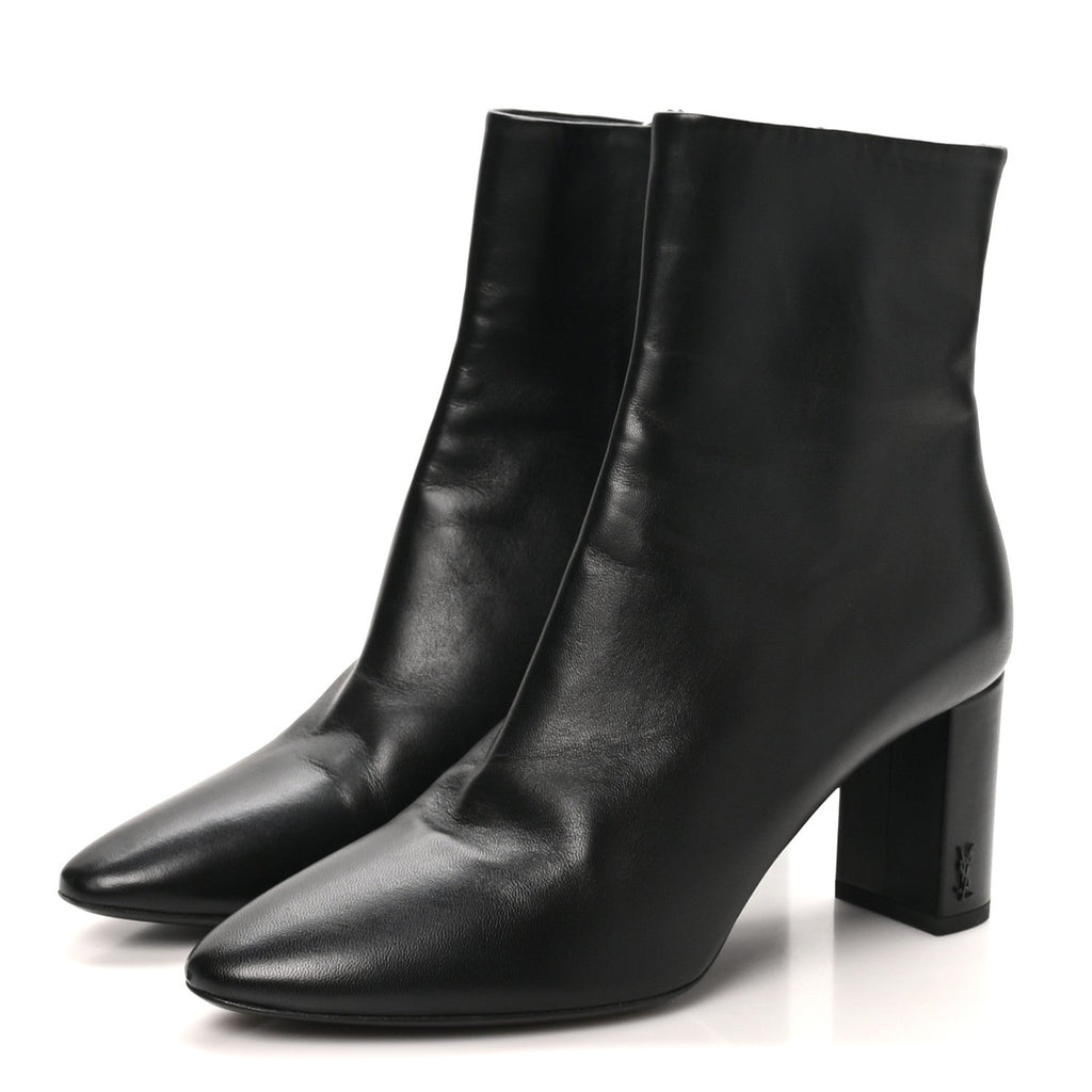 Nappa Vendome Loulou Ankle Zip Boot 39.5 Black
