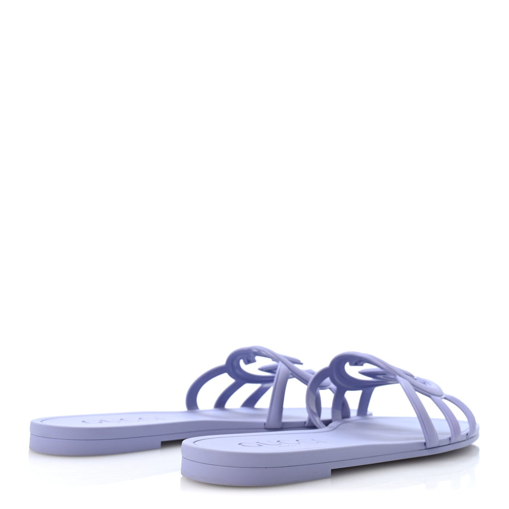 Rubber Interlocking G Womens Slide Sandals 40 Roger Glicine