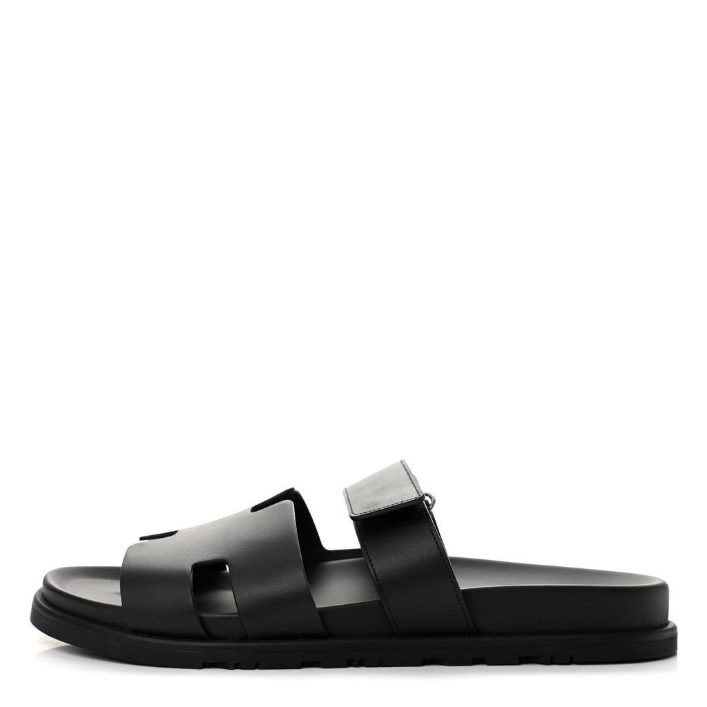 Calfskin Mens Chypre Sandals 44 Black