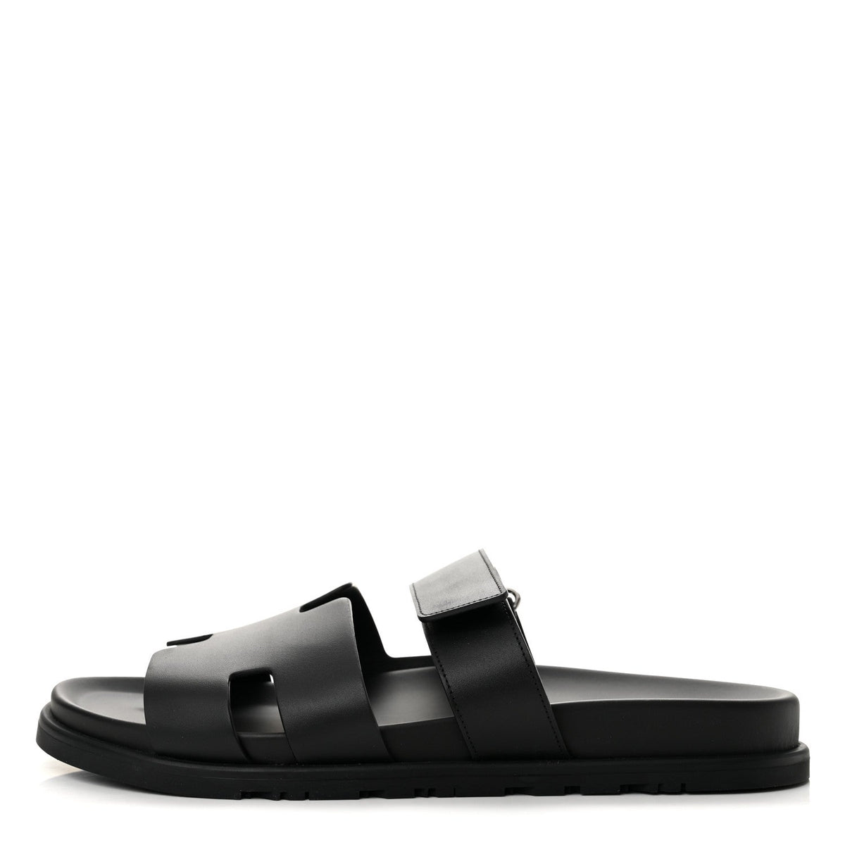Calfskin Mens Chypre Sandals 44 Black
