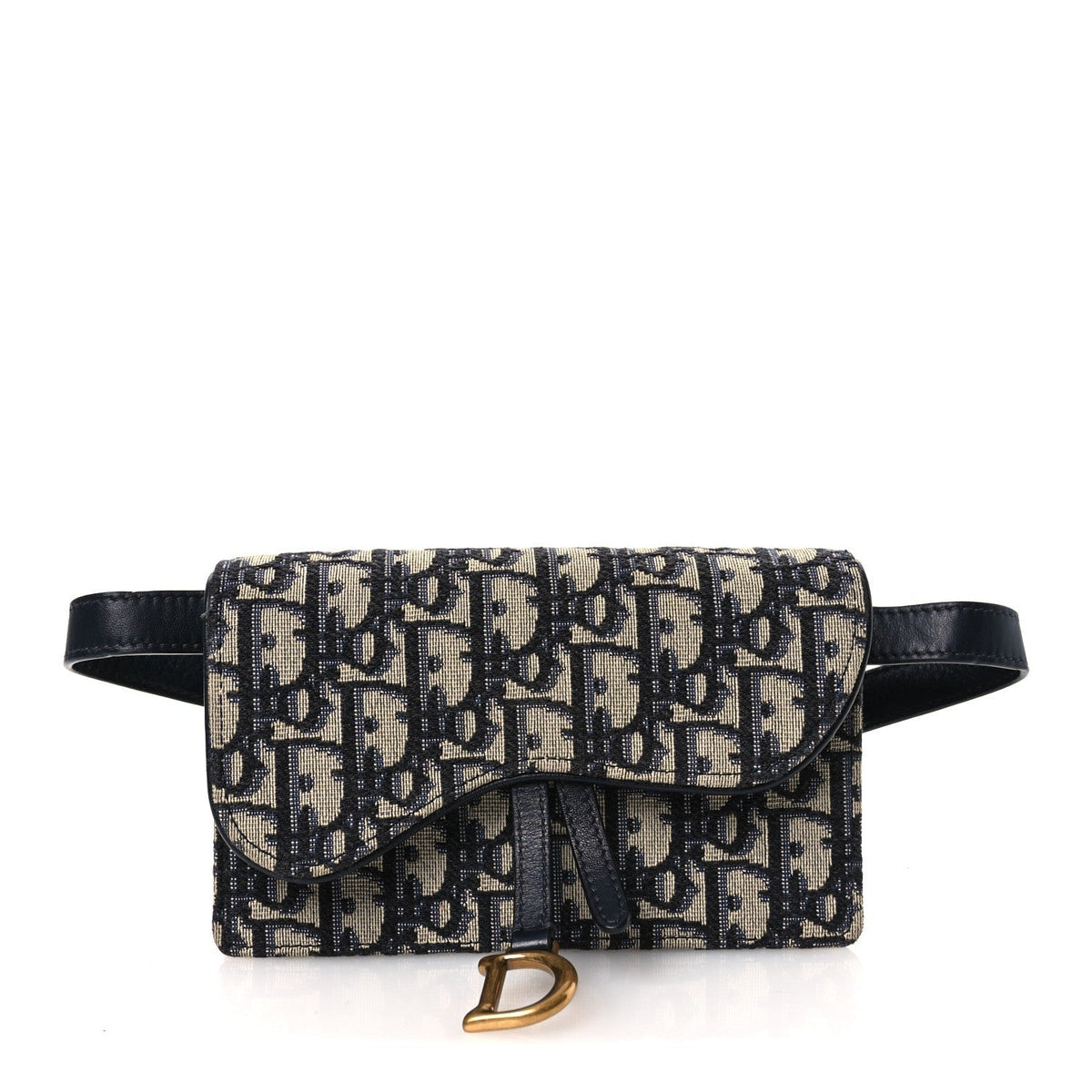 Oblique Saddle Belt Bag Blue