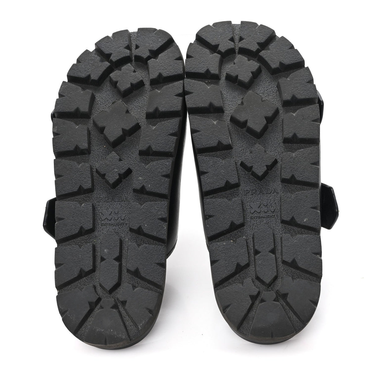 Vitello Sport Metal Triangle Logo Womens Double Buckle 20mm Slide Sandals 38.5 Black