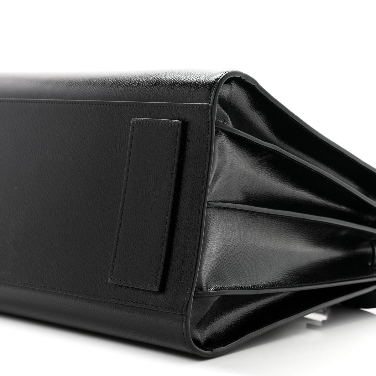 Patent Grain De Poudre Large Souple Sac De Jour Black