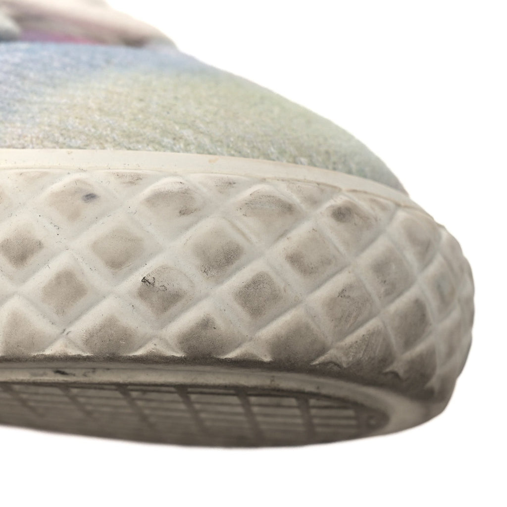 Printed Fabric High Top CC Sneakers 39 Green Pink Blue White